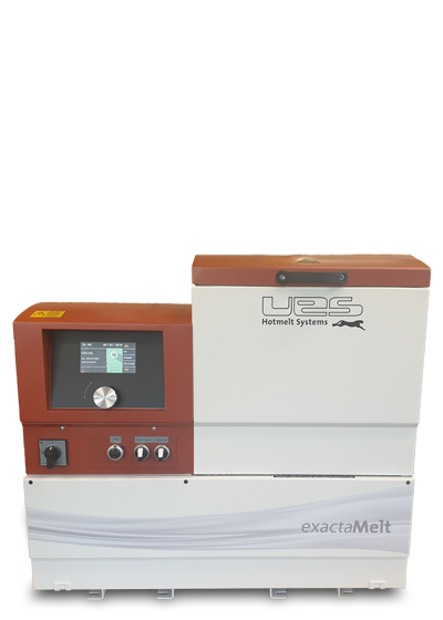 Picture of a UES Exactamelt hot melt unit with gear pump